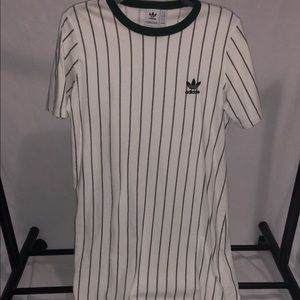 Striped Adidas shirt dress